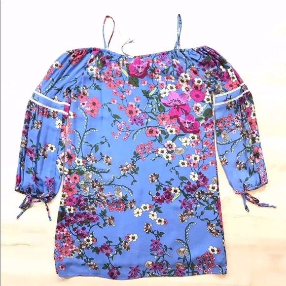 WAYF Nordstrom Cold Shoulder Shift Dress Floral - Picture 3 of 8